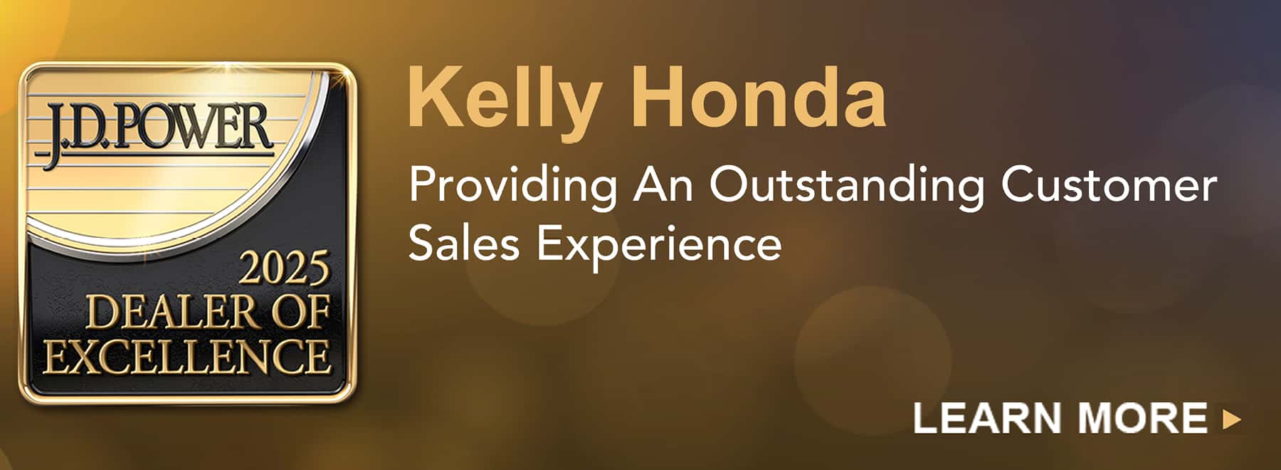 Kelly Honda J.D. Power Dealer of Excellence Award Web Banner