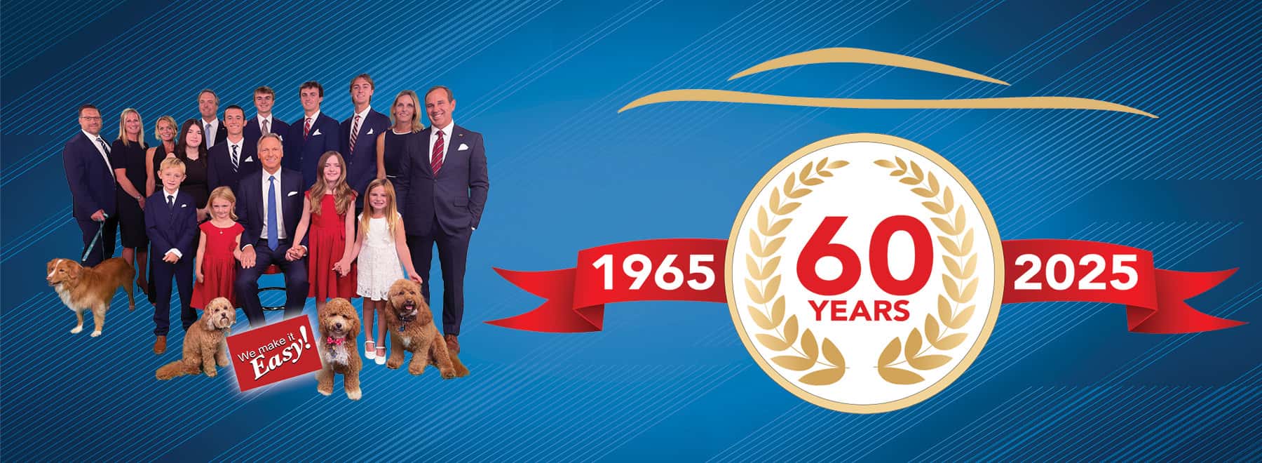 Web Banner with Kelly Family Celebrating 60 Years in business