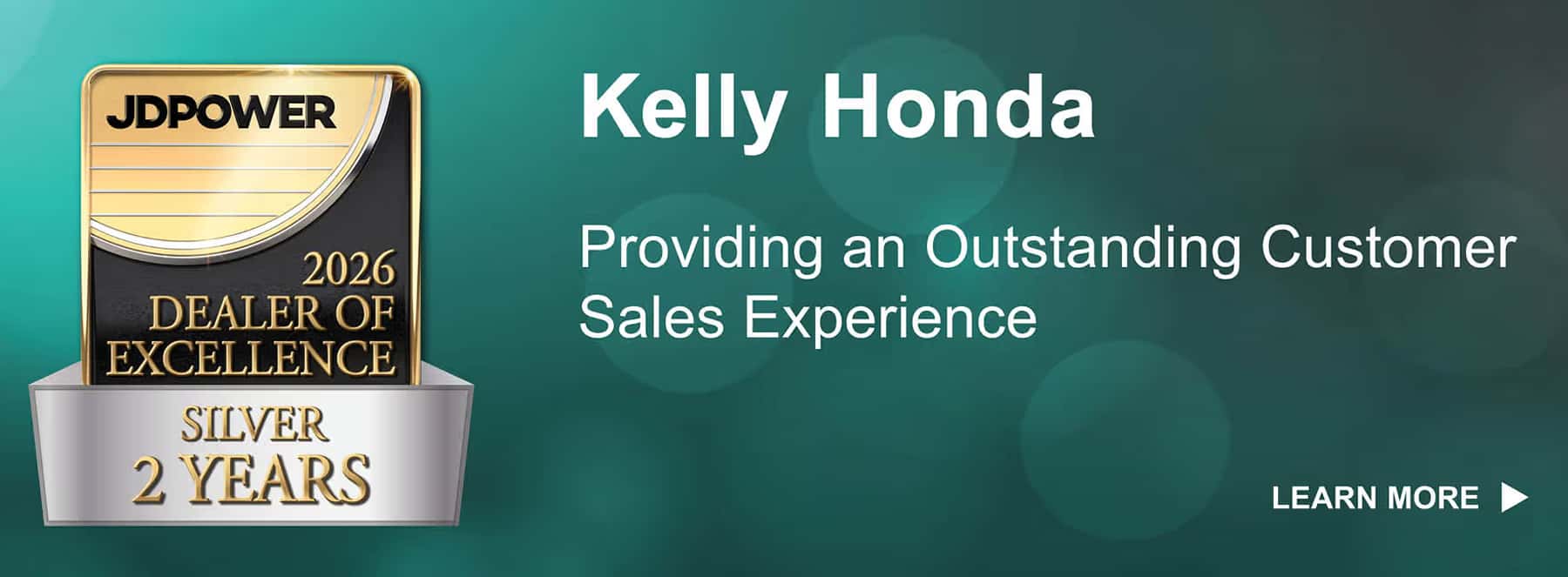 2nd Year Kelly Honda Earns Award of Excellence by J.D. Power