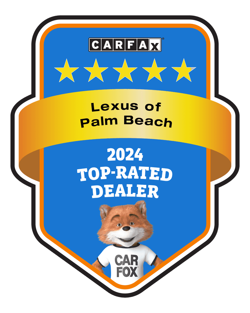 Lexus of Palm Beach CARFAX Top-Rated 
Dealer badge