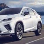 White 2020 Lexus RX on Highway Corner