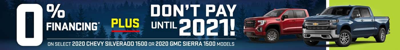 0% Interest and Don't Pay Until 2021 Select 1500 Trucks