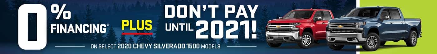 0% Interest and Don't Pay Until 2021 Select 1500 Trucks