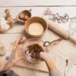 Woman Mixing Baking Ingredients
