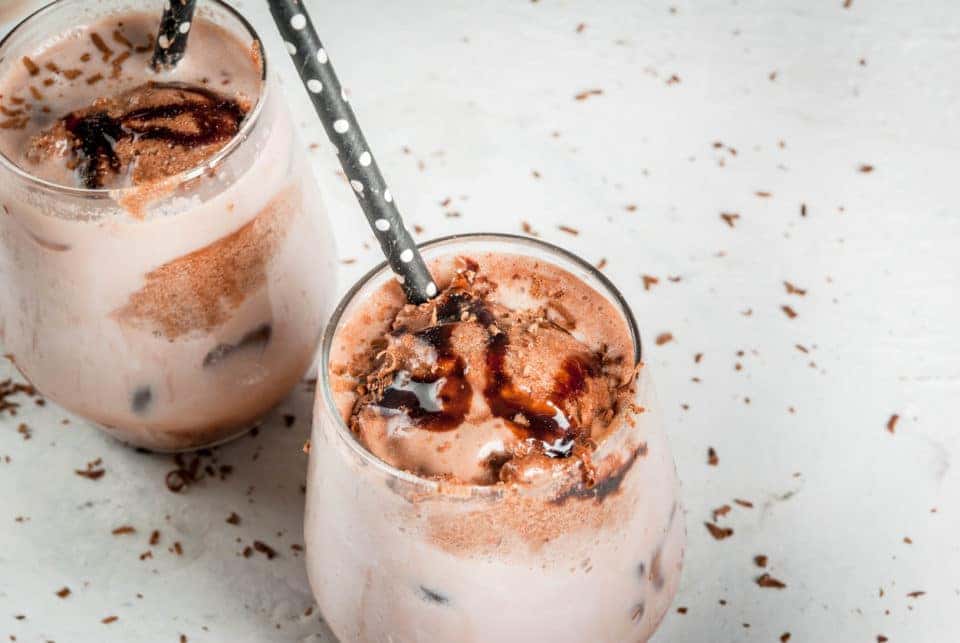 Iced chocolate drink