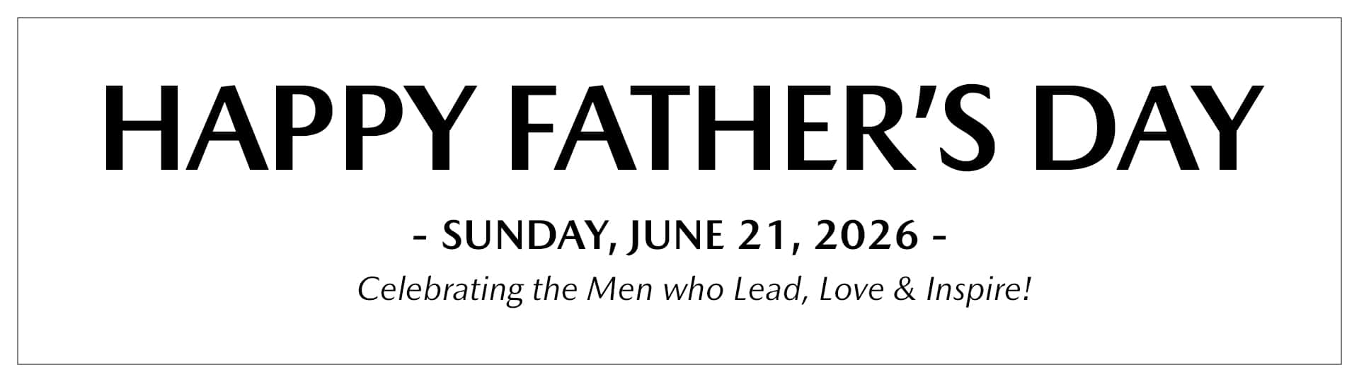 Fathers Day 2026
