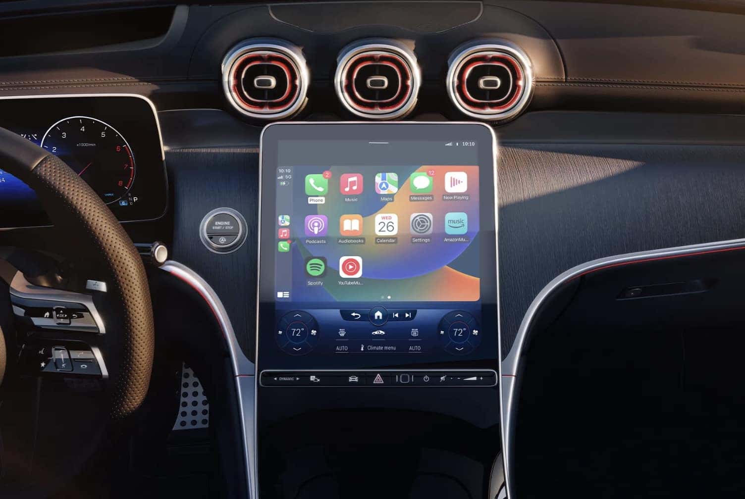Touchscreen of new 2026 Mercedes-Benz GLC SUV near Slidell, LA