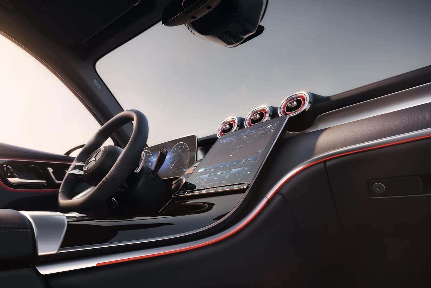 Dashboard of new 2026 Mercedes-Benz GLC SUV near Hammond, LA