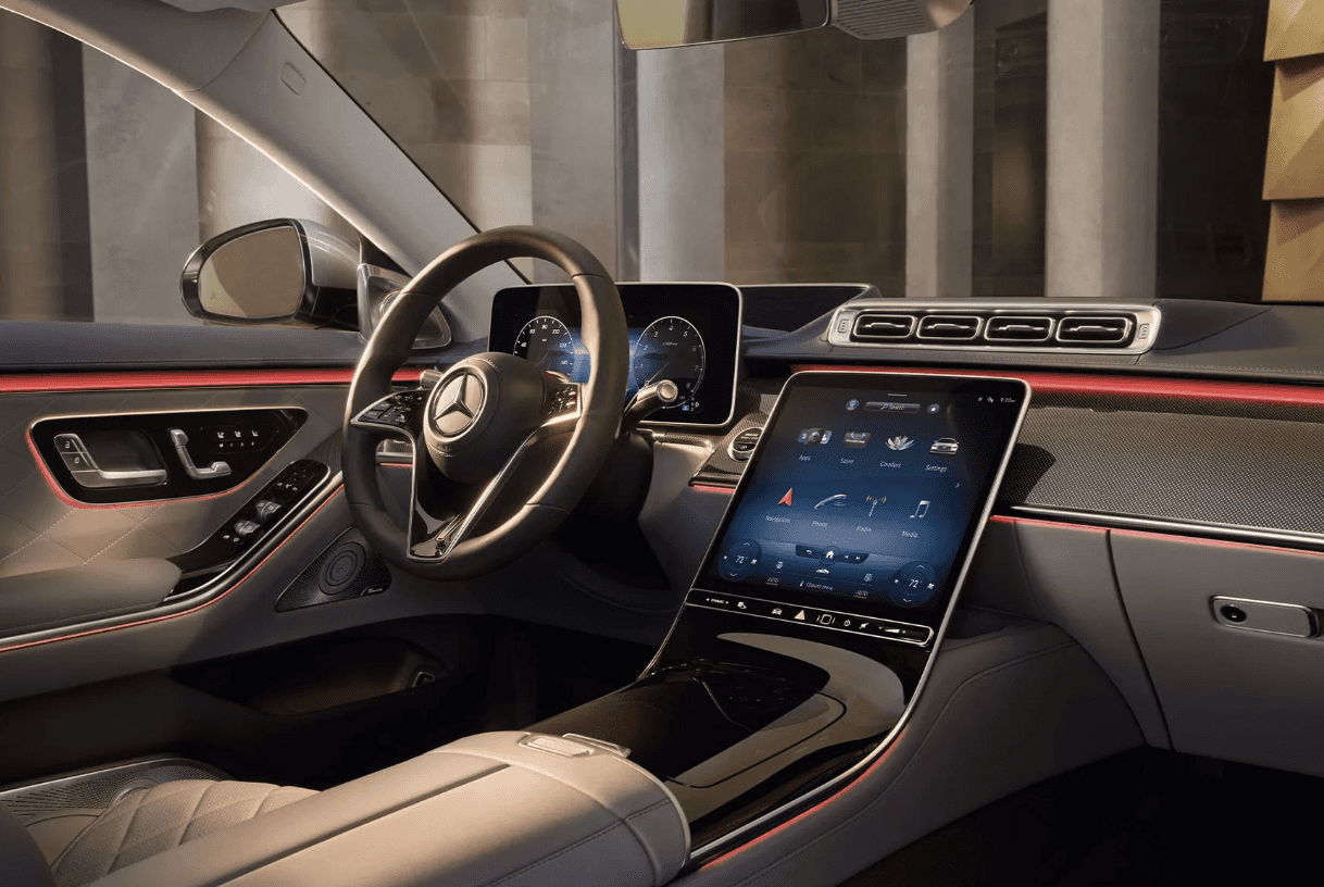 Digital displays of the new 2026 Mercedes-Benz S-Class near Slidell, LA