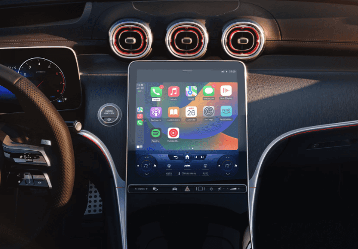 Touchscreen of new 2026 Mercedes-Benz GLC SUV near Slidell, LA