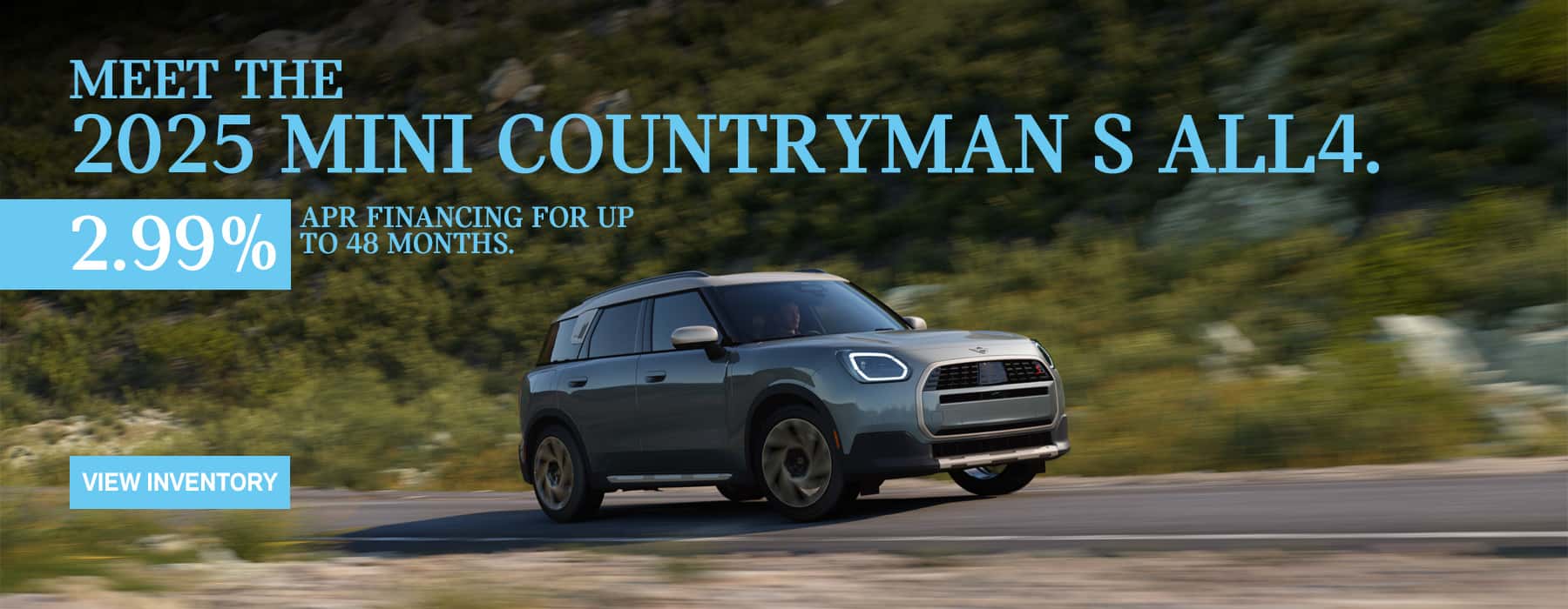 MINI Countryman S ALL4 cruising down a street.