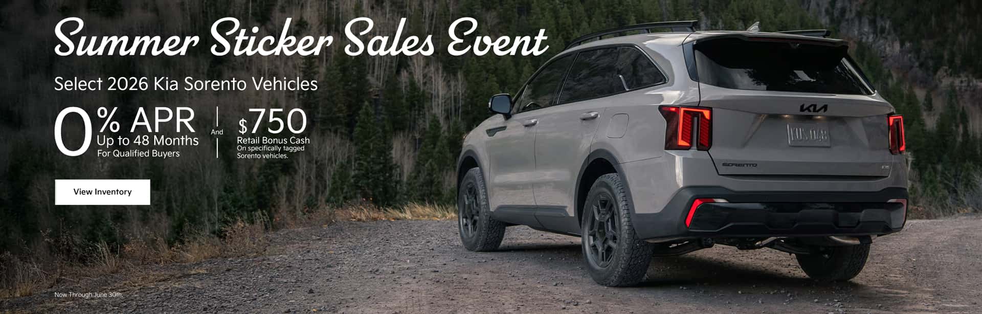 Kia Summer Sticker Sales Event - 2026 Kia Sorento - Kia of Myrtle Beach