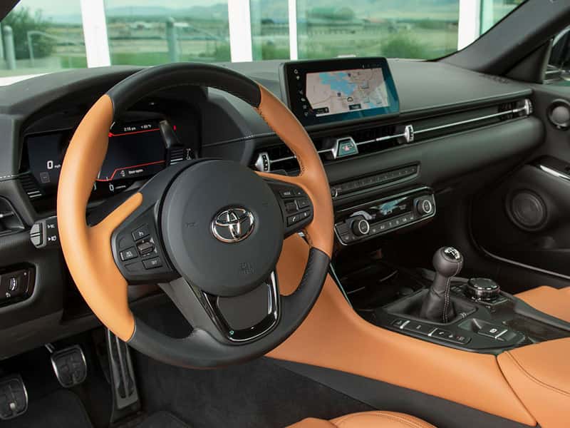 New 2025 Toyota GR Supra High Performance Sports Car Interior Comfort Features and Technology