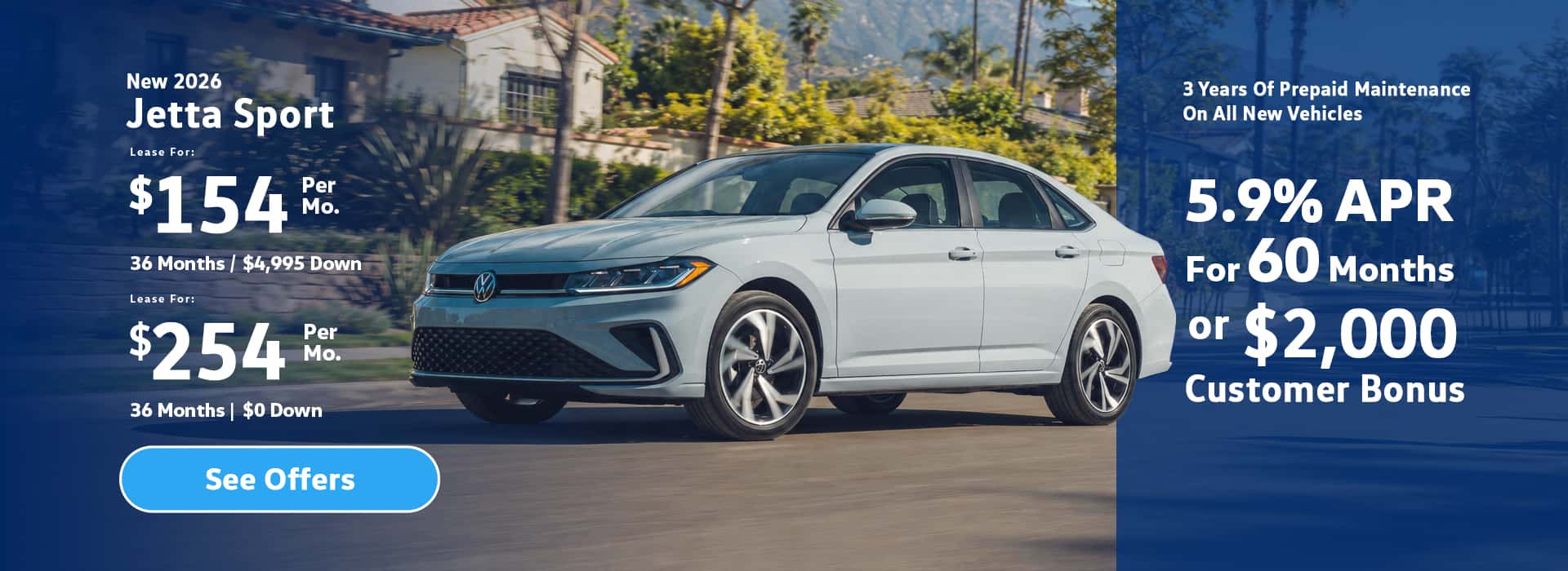 New Volkswagen Jetta lease special