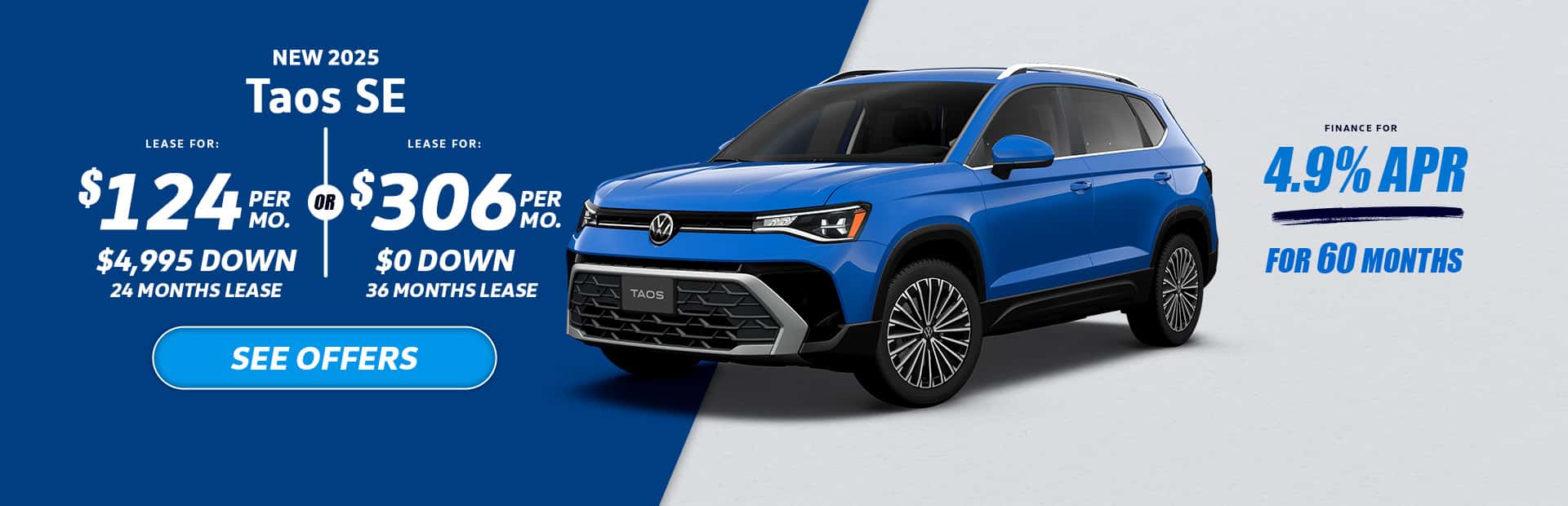 New VW Taos SE lease
