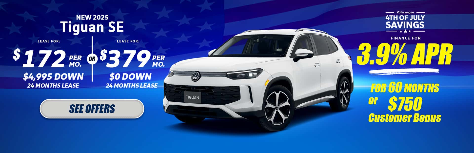 New VW Tiguan SE lease special