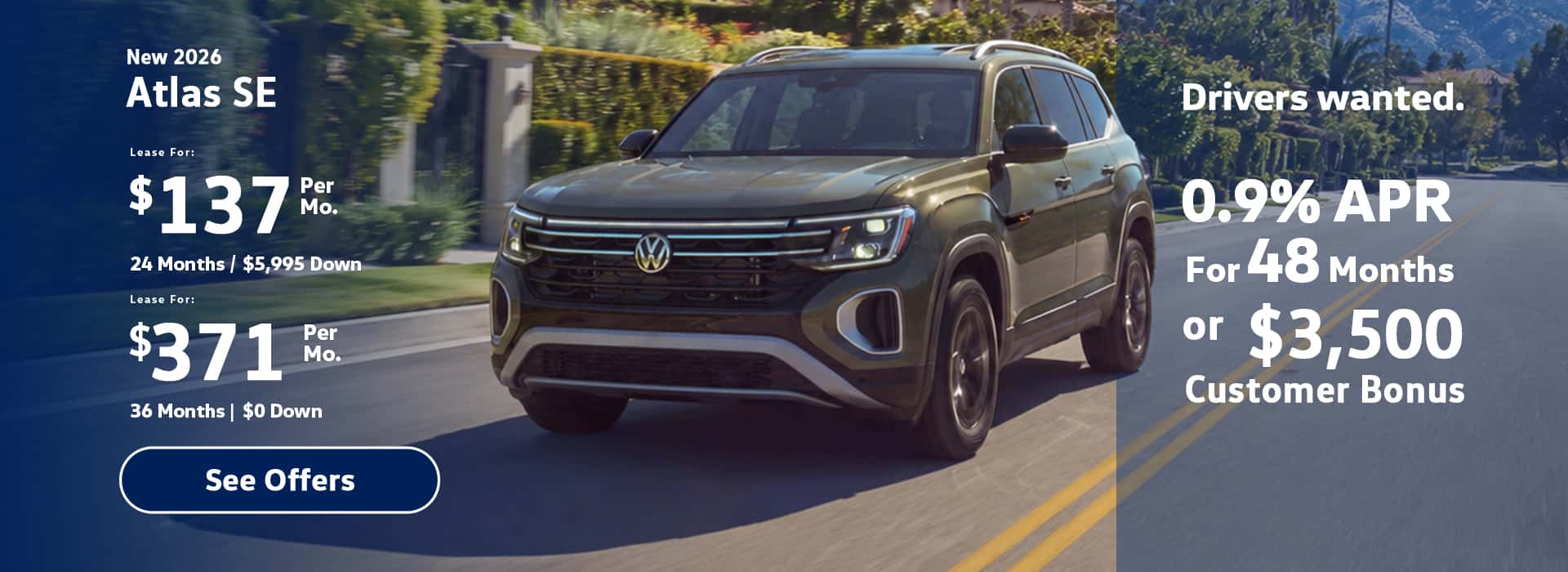 New VW Atlas SE Lee Special