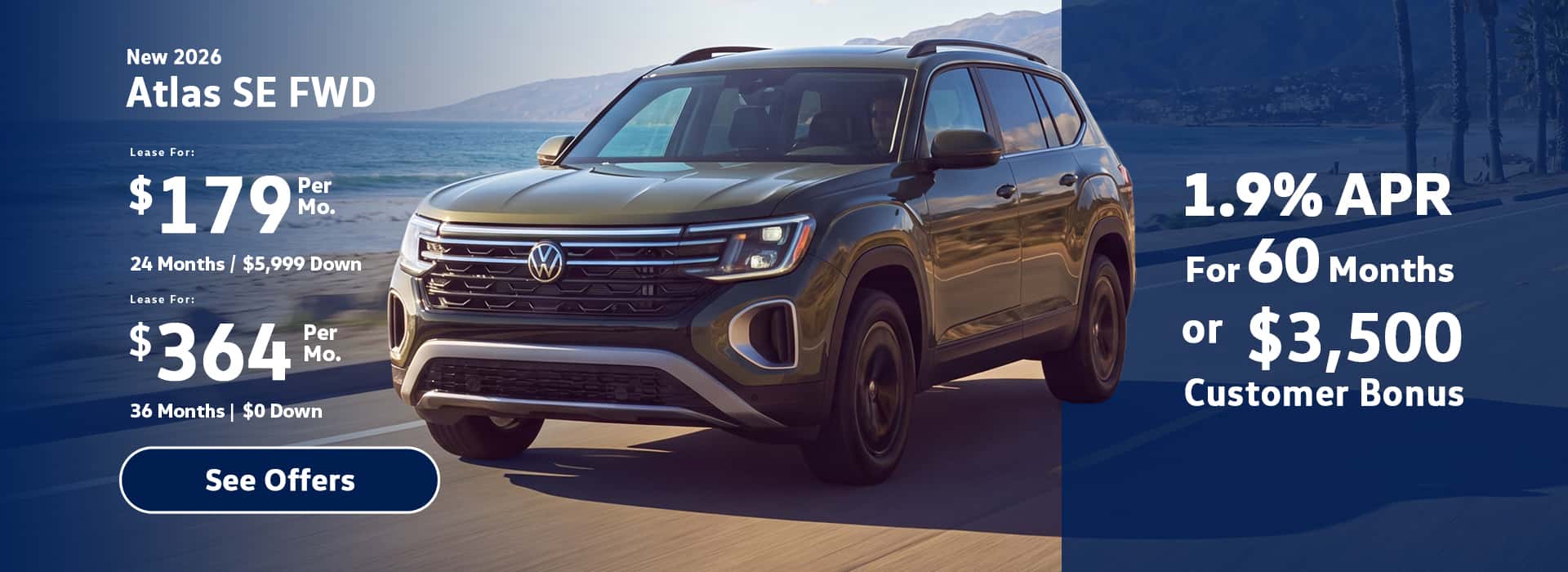 New VW Atlas SV lease special