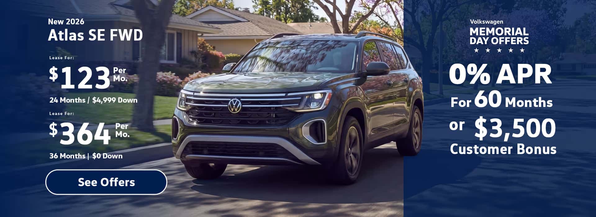 New VW Atlas Memorial Day Offers