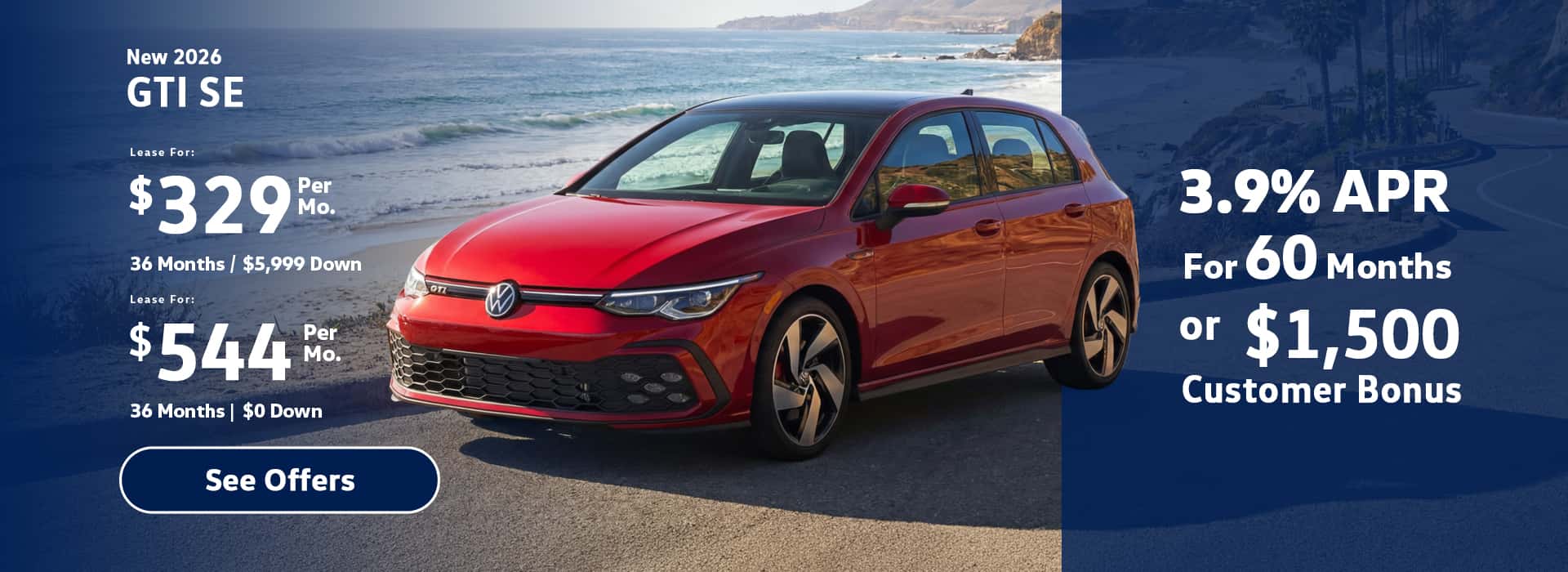 New VW GTI lease Special
