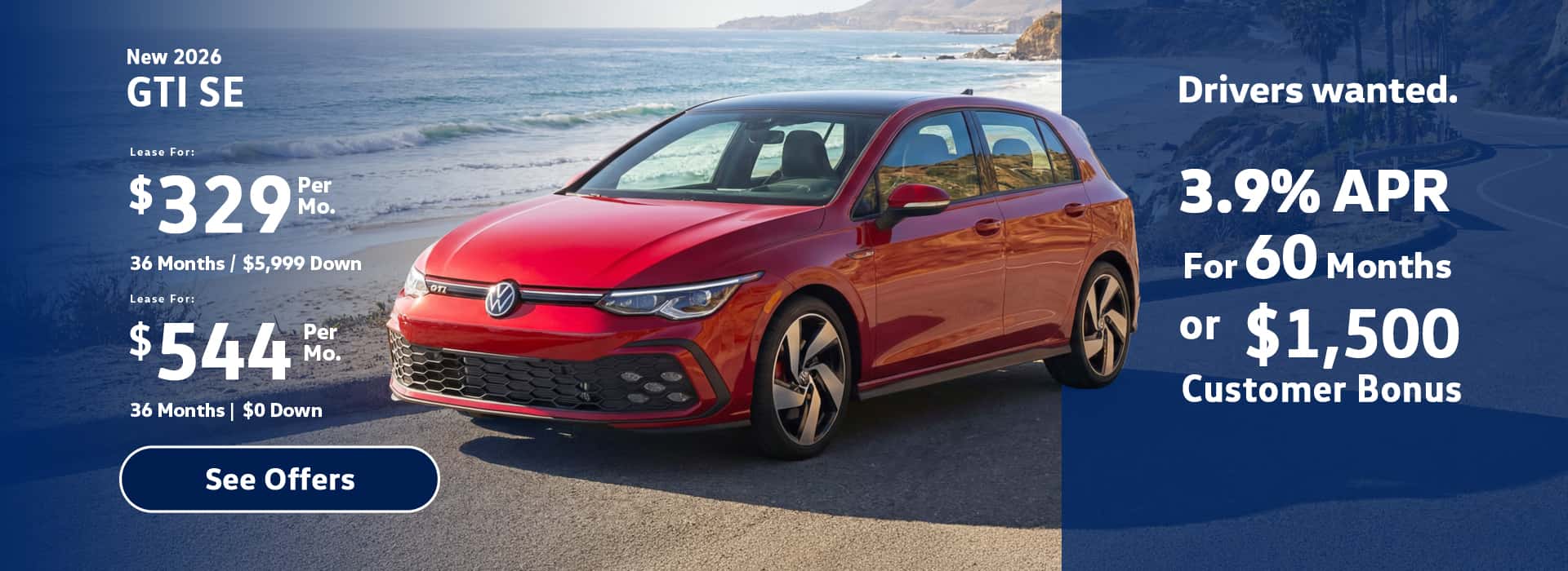 New VW GTI lease special