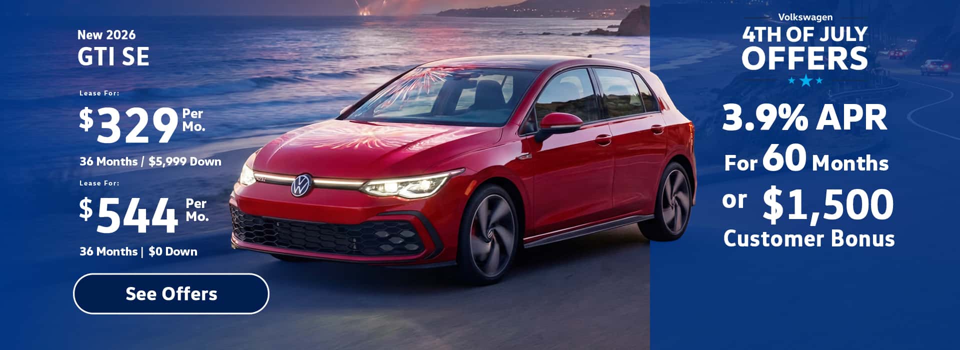 New VW Golf GTI Lease Special