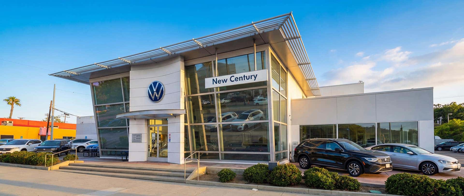 New Century Volkswagen dealership exterior in Glendale, California