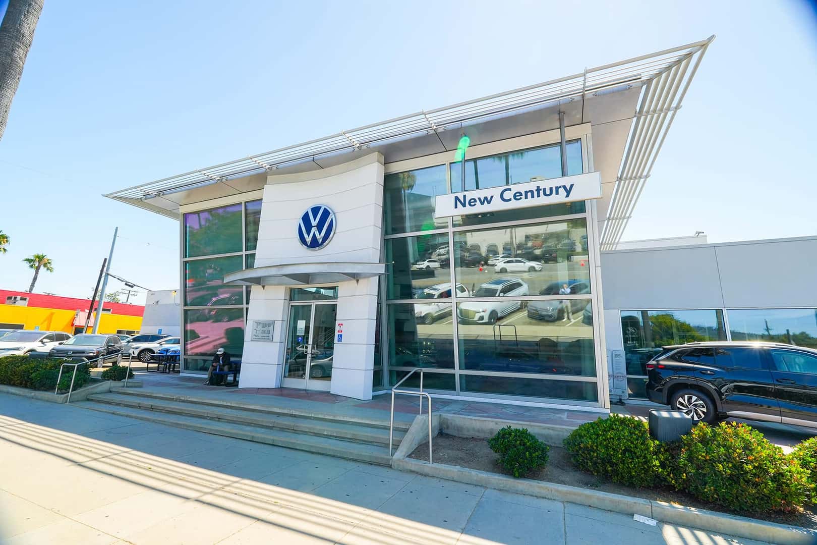 New Century Volkswagen dealership in Glendale, California — interior view