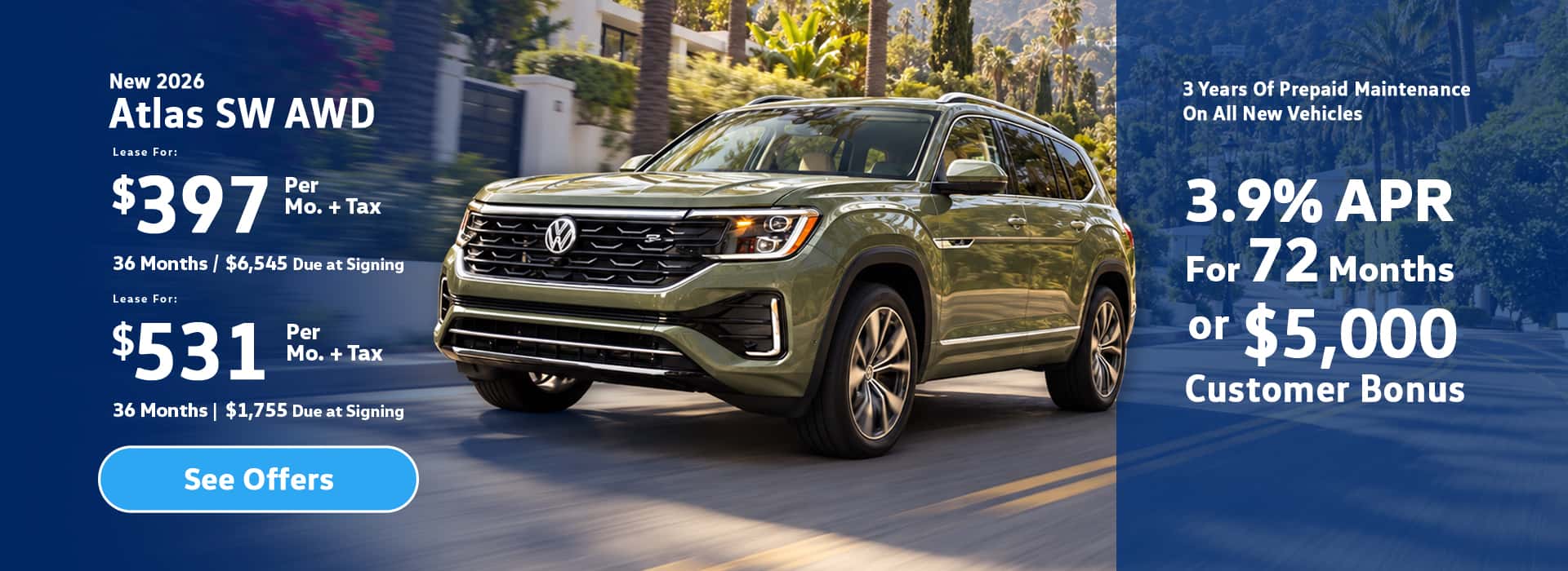 New VW Atlas SE Special