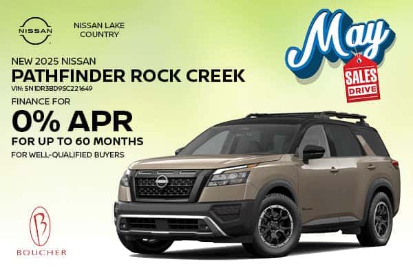 Save on a new 2025 Nissan Pathfinder Rock Creek in Oconomowoc, WI