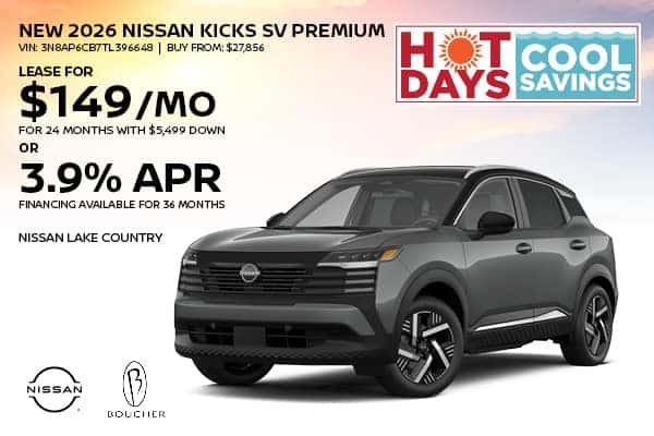 Save on a New 2026 Nissan Kicks SV Premium!