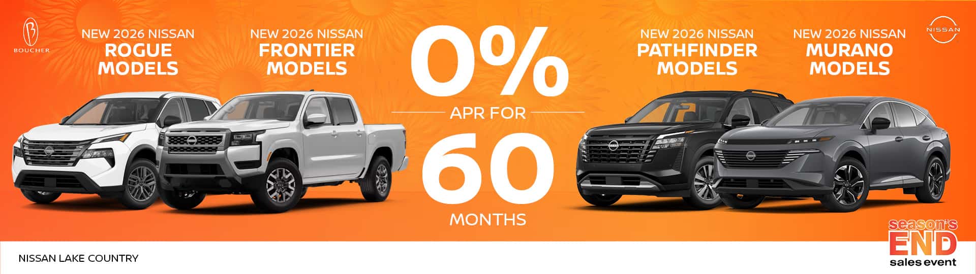 Get 0% APR Financing for 60 Months on Select New Nissan Models