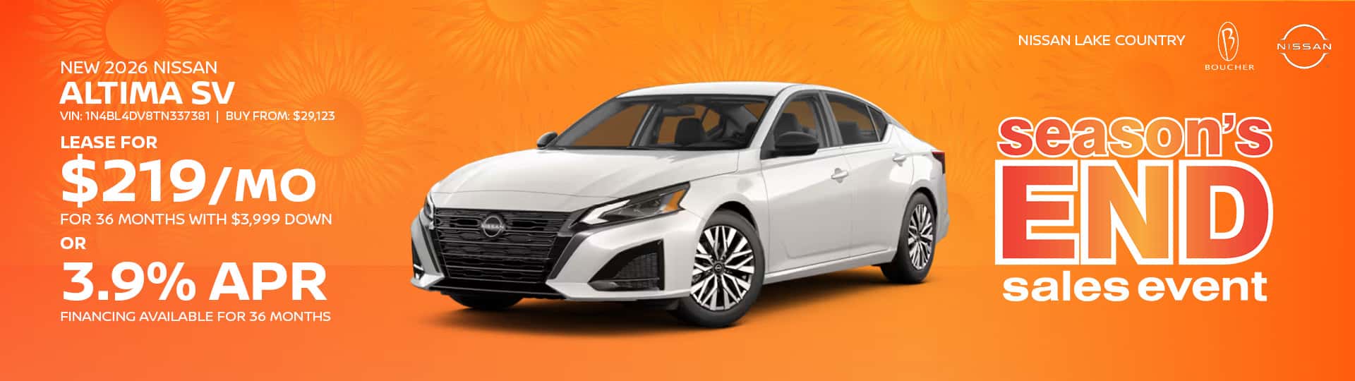 Save on a New 2026 Nissan Altima SV