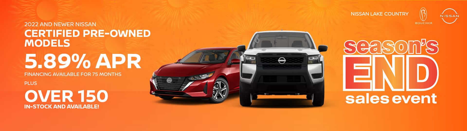 Get 5.89% APR Financing for 75 Months on 2022 and Newer Certified Pre-Owned Nissan Models
