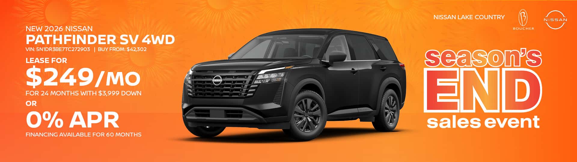 Save on a New 2026 Nissan Pathfinder SV 4WD