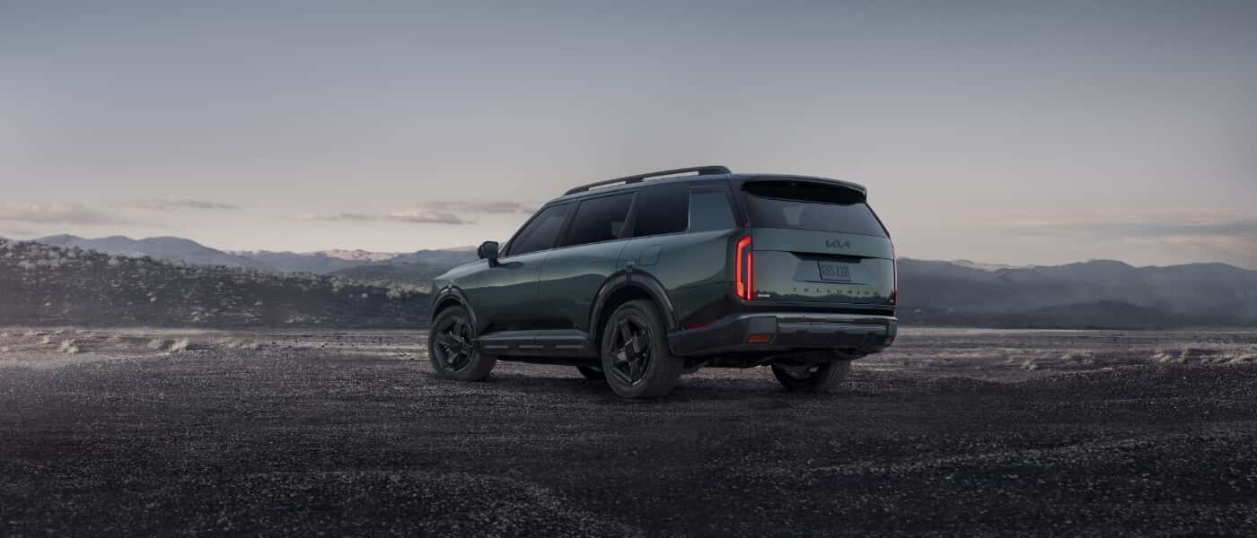 2027 Kia Telluride parked on top of mountain