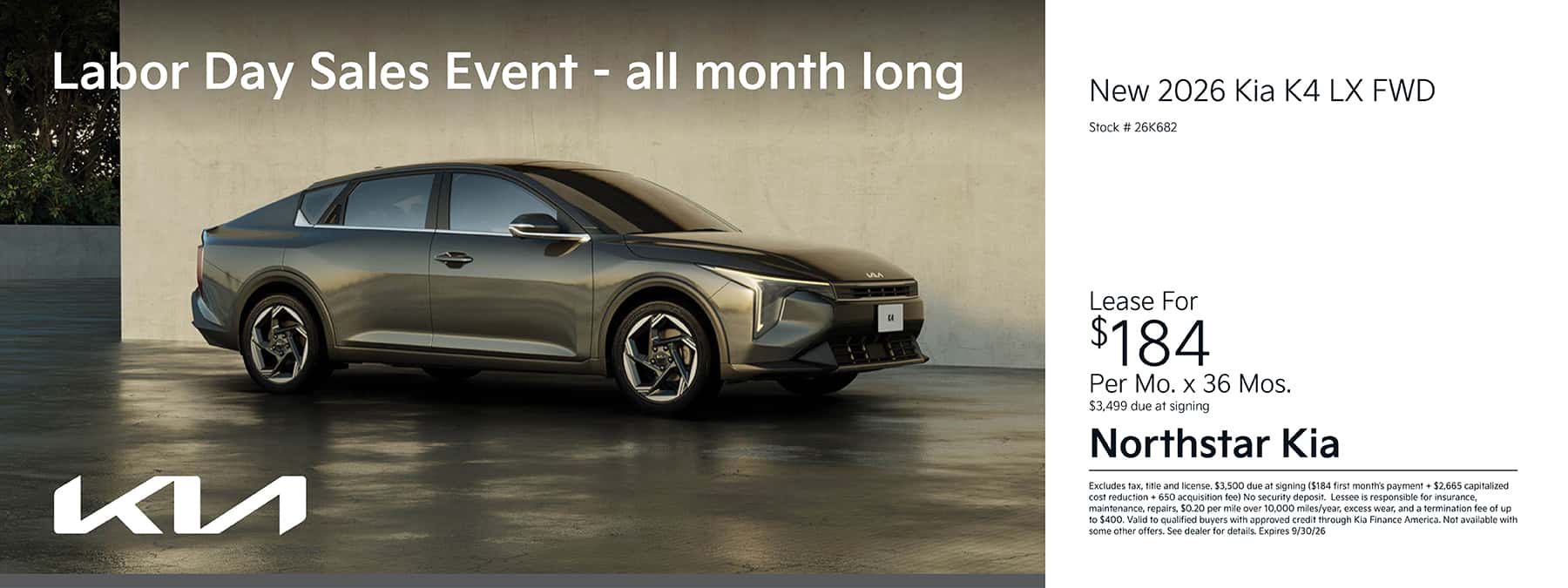 New 2026 Kia K4 | Northstar Kia