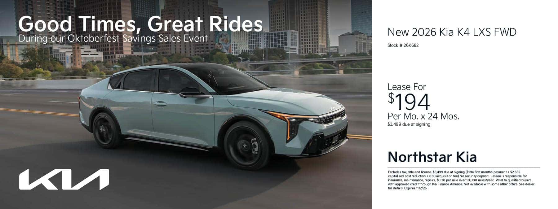 New 2026 Kia K4 | Northstar Kia