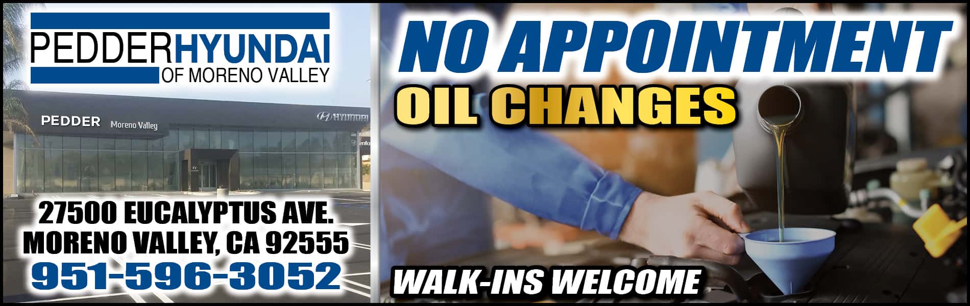 No Appointment Oil Change