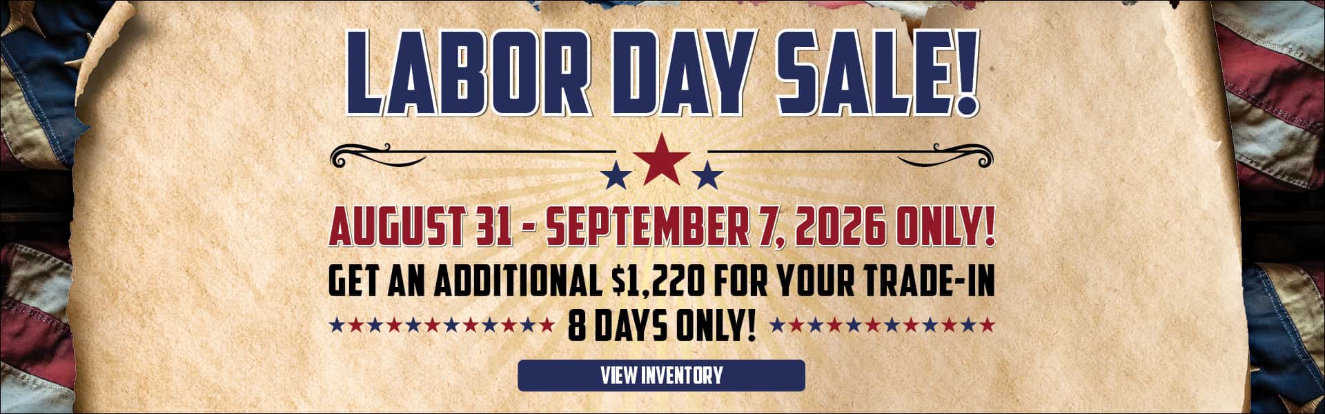 Join us for our Labor Day Event!