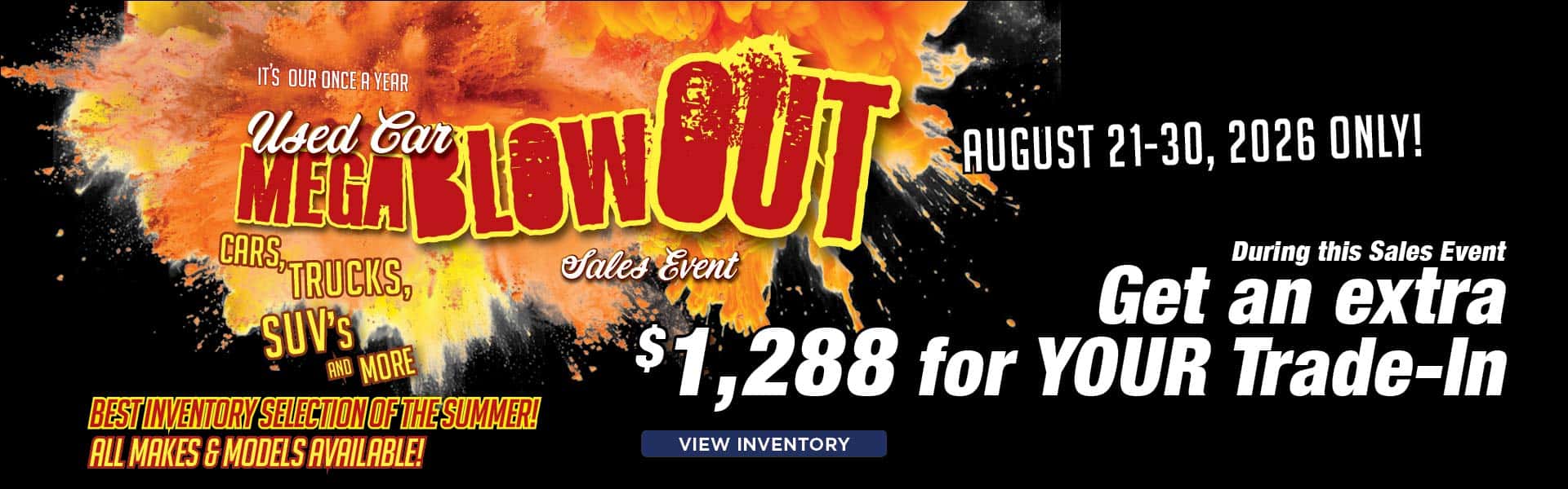 Used Car Mega Blowout Sales Event at the Penske Automall