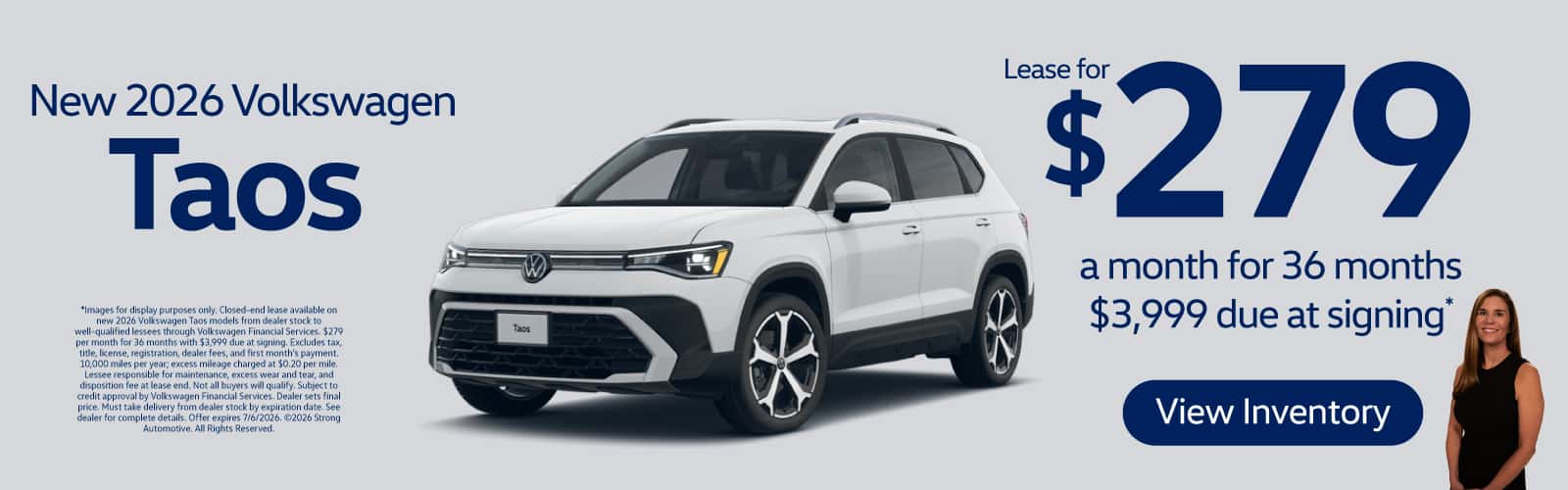 2026 Volkswagen Taos $279 a month for 36 months - View Inventory