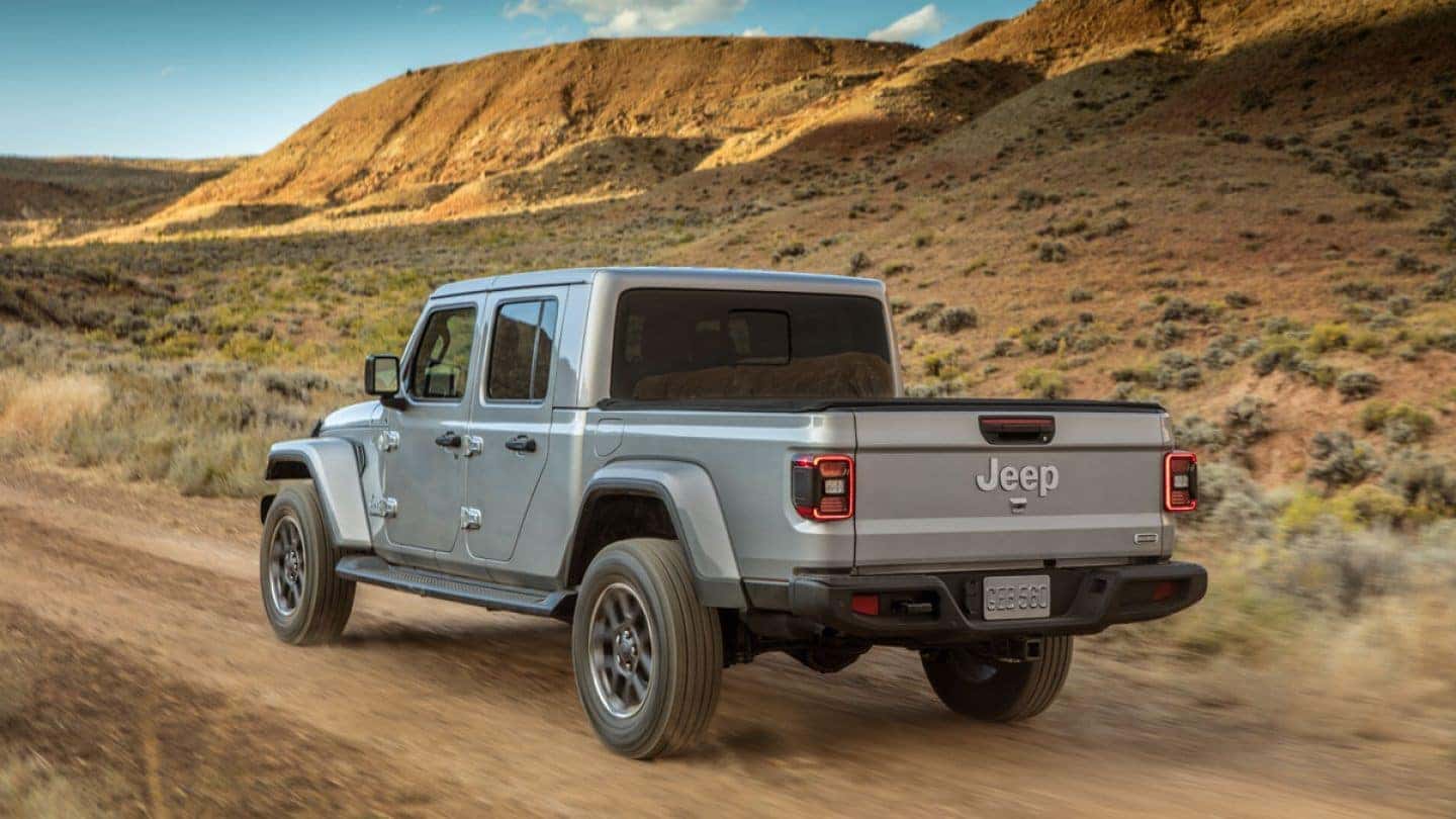 2020 Jeep Gladiator rear silver mountains