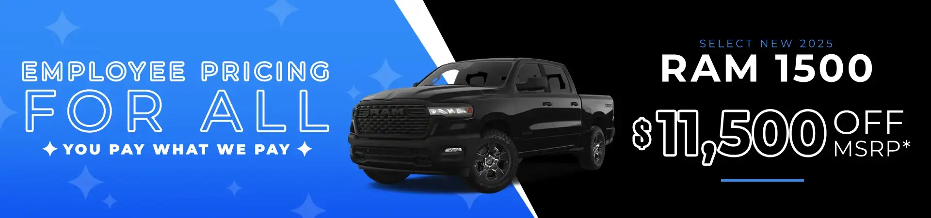 $11,500 off MSRP on Select New 2025 RAM 1500