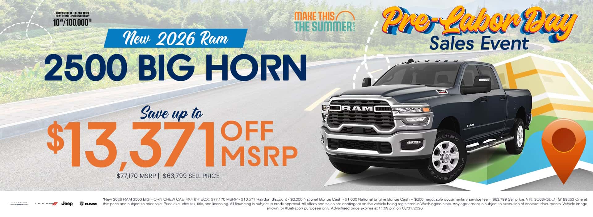 $13,371 off MSRP* on New 2026 RAM 2500