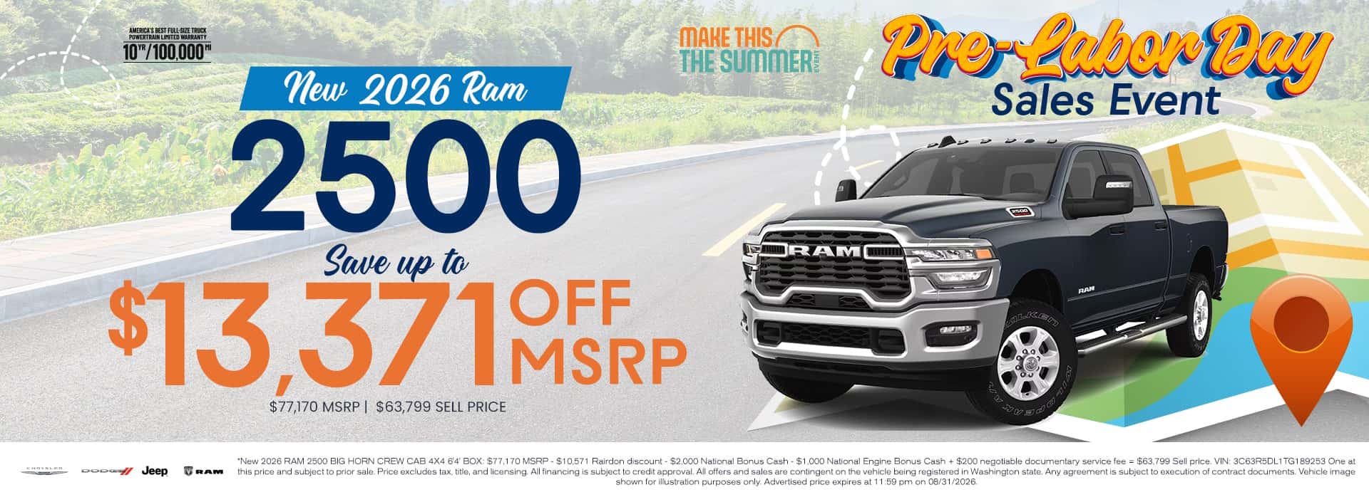 $13,371 off MSRP* on New 2026 RAM 2500