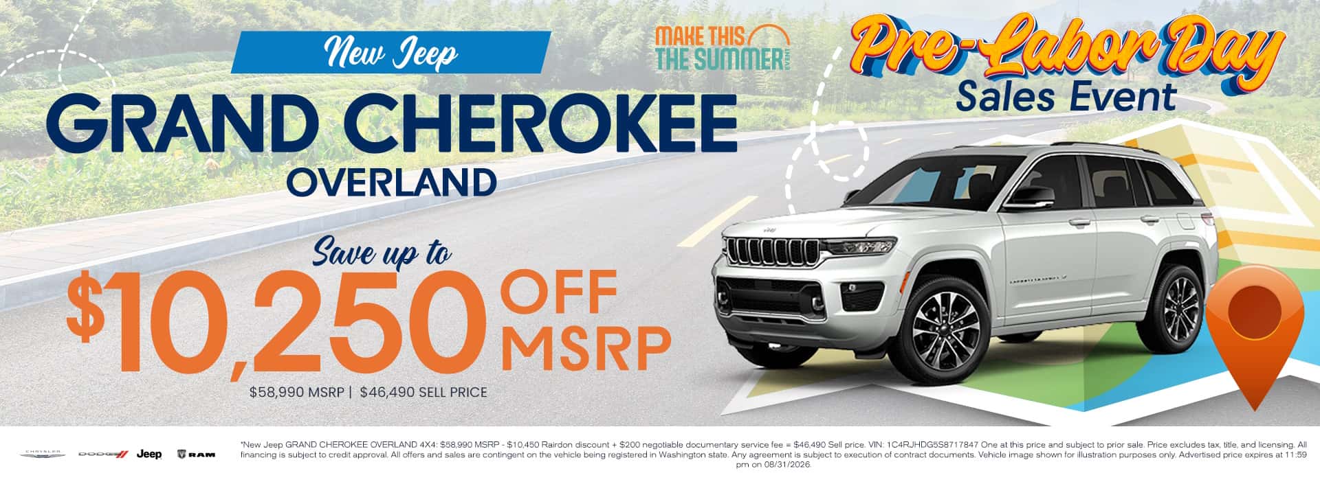 $10,250 off MSRP* on New Jeep Grand Cherokee Overland