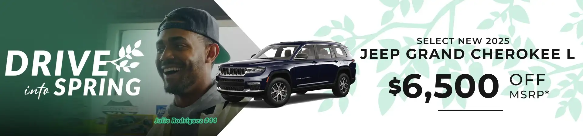 $6,500 off MSRP on Select New 2025 Jeep Grand Cherokee L