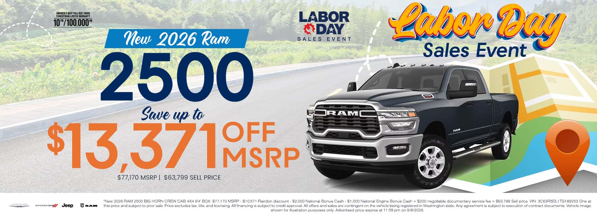 $13,371 off MSRP* on New 2026 RAM 2500