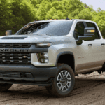 2020 chevy silverado 2500 hd silver exterior parked outside in work site